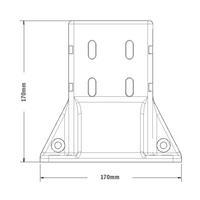 33-9090-0 MODULAR SOLUTIONS FOOT 90MM X 90MM (4) SIDED FOOR W/12MM FLOOR ANCHOR HOLES